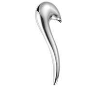 COLLBATH Bâton de Massage en Alliage de Zinc pour Points D'acupuncture, Masseur Facial Compact Argenté, Outil Manuel pour Yeux, Visage et Relaxation Corporelle, Portable pour Bien-