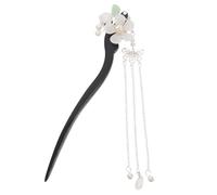 COLLBATH Bâtonnets à Cheveux pour Femmes Bois Naturel Fleur en Verre Décoratif Chignon Asiatique Vintage Soirée Fêtes Cosplay