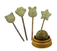COLLBATH Bâtonnets d'herbe à Chat Naturels Lot de 5 Sucettes Comestibles pour Favorisant la Digestion et Jouets à Mâcher