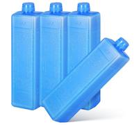 COLLBATH Blocs réfrigérants réutilisables 4pcs pour boîtes d'expédition frigorifiques, PE, Bleu, plaques de Glace, Conservation au Froid, Transport en chaîne du Froid