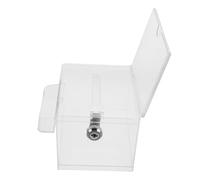 COLLBATH Boîte à Dons Acrylique Verrouillable avec Fente Urne Transparente Multi-usages pour Vote Collecte et Suggestions