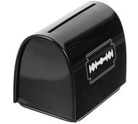 COLLBATH Boîte à Rasoirs Jetable en Acier Inoxydable, Compacte et Portable, Support de Collecte Sécurisé pour Lames de Rasoir, Récupérateur de Déchets pour Salon de Coiffure, Usage