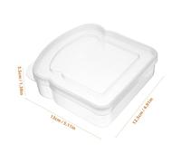 COLLBATH Boîte à Sandwich Transparente Forme de Toast Boîte Alimentaire Hermétique Réutilisable pour Déjeuner Rangement Pratique pour Fruits et Snacks pour Pique et Bureau
