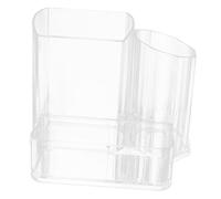 COLLBATH Boîte de Rangement Acrylique à Double pour Outils de Manucure et Cosmétiques Organisateur de Bureau Multifonction pour Maquillage et Accessoires Rangement Pratique et Sécurisé