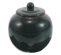 COLLBATH Boîte de rangement en céramique : Récipient de cuisine de 200 ml pour conserver les aliments avec couvercle hermétique - Bocal vintage pour thé, épices, café en grains, bonbons, noix