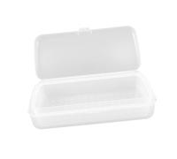 COLLBATH Boîte de Rangement Manucure Portable et Outils Ongles Transparent avec Insert Amovible et Drainage Capacité pour Pinces Pinceaux et Accessoires de Beauté