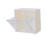 COLLBATH Boîte de Rangement Murale pour Coton Démaquillant Support Compact et Léger sans Perçage Organisateur Pratique pour Accessoires Cosmétiques et Petits Objets Facile à Installer