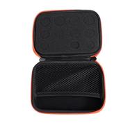 COLLBATH Boîte de Rangement pour Huiles Essentielles 12 Emplacements 5ml-15ml Coque Rigide Eva Orange Portable Voyage Étui Antichoc Imperméable