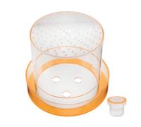 COLLBATH Boîte D'élevage Flottante en Acrylique 150mm Fluorescente Orange pour Aquarium, Boîte de Séparation pour Poissons D'aquarium, Écloserie Poissons Aquarium Adaptée à L’élevage