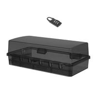 COLLBATH Boîte Dérivation Étanche Taille L Noire pour Multiprises Extérieur Protection Câble Résistante Éclaboussures Légère Portable