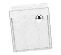 COLLBATH Boîte Rangement Cotons Démaquillants Murale Transparente Pet Abs Organisateur Maquillage sans Perçage Distributeur Pratique pour Cotons Pads Design Compact et Facile à Nettoyer