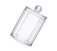 COLLBATH Boîte Rangement Salle de Bain Transparente pour Coton Démaquillant avec Couvercle Organiseur Compact et Léger Structure Solide et Design Élégant