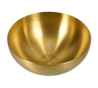 COLLBATH Bol à Salade en Acier Inoxydable Doré 25 Cm Grand Bol Mélangeur en Métal Cuisine Coréenne pour Fruits Salades et Desserts Ustensile de Service Polyvalent pour Repas et Fêtes