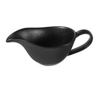 COLLBATH Bol à Sauce Steak en Porcelaine Noire Effet Fonte Bol Mélangeur à Bec Verseur Pratique Cuisine et Maison pour Assaisonnements et Œufs Facile à Nettoyer 1 Pièce