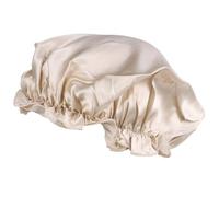 COLLBATH Bonnet de Nuit en Soie 100% Naturelle Taille L Couleur Kaki Soin Capillaire Anti-Friction pour Cheveux Préserve Hydratation et Brillance Adapté Maquillage et Bain Femme