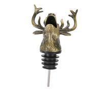 COLLBATH Bouchon de Vin Chic Tête de Cerf Alliage de Zinc Verseur Vintage Antirouille Élégant Économiseur de Vin Rouge pour
