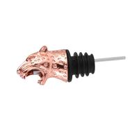 COLLBATH Bouchon Verseur Alliage Tête de Léopard pour Bouteille de Vin Design Original et Accessoire de Bar pour Maison et Fête Finition Rose Doré