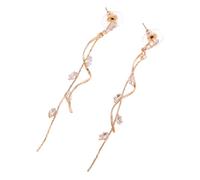 COLLBATH Boucles D'oreilles à La Frange Boucles D'oreilles Formelles De Mariage Bijoux De Mariage Pour Femmes Golden