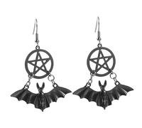 COLLBATH Boucles Doreilles Élégantes En Forme De Chauve-souris Pentagramme Pour Fête Dhalloween En Intérieur Style Gothique Punk Pour Shabiller
