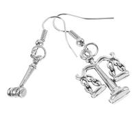 COLLBATH Boucles D'oreilles Pendantes Justice en Métal, Style Avocat, Légères et Résistantes, 1 Paire pour Femmes, Bijoux Décoratifs Festifs Présent Étudiants Droit