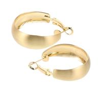 COLLBATH Boucles Oreilles Créoles Rondes Creuses Dorées Style Vintage Épaisses et Ajourées Simples pour Femme