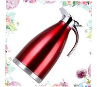 COLLBATH Bouteille Acier Inoxydable Rouge Pot Sous Vide pour Café et Thé Maintien Chaud et Froid sans Odeur Surface Lisse et Fuite Usage Familial et Bureau