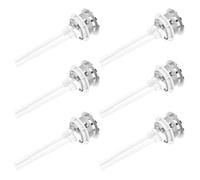 COLLBATH Boutons de Chasse D’Eau Double Pression 6 Pièces pour Réservoir Wc 38 CM Petit Modèle Compatible Trou 4 CM Presse-Étoupe de Remplacement pour Toilettes Accessoire Salle de Bain