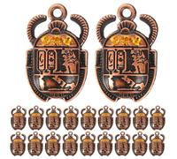 COLLBATH Breloques Scarabées en Alliage, Lot de 20 Pièces, 26x16mm | Style Égyptien Antique, Finition Vintage Rétro Classique, pour Créations Bijoux, Concerts et Ateliers Artisanaux