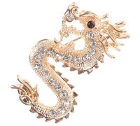 COLLBATH Broche Dragon Vintage en Métal Doré Épingle Décorative Légère et Petite Accessoire Mode pour Vêtements Fêtes et Occasions Spéciales