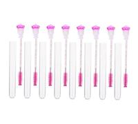 COLLBATH Brosse à Cils Peigne 8 Pièces Tube Diamant 9 Cm Fuchsia Ergonomique Femme Maquillage Accessoire