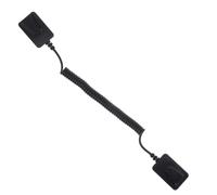 COLLBATH Câble Antivol Rétractable à Ressort pour Télécommande, Support Mural Adhésif, Attache Sécurisée pour Maison Bureau Lit, Noir Carré, Fixation Fiable