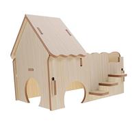 COLLBATH Cachette en Bois pour Cochon Dinde Échelle À Peindre Grand Lit pour Animaux Jouets pour Hamsters Et Cochons Dinde