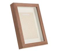 COLLBATH Cadre de Médaille en Bois Couleur Café avec Support d'Affichage 3D Creux pour Médailles Sportives et Étui Porte-Badge Pratique en Vitrine de Football
