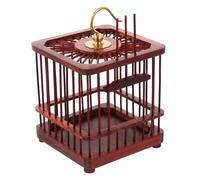 COLLBATH Cage à Oiseaux chanteurs Mini Jouets Gardon Filet criquet Rat Cage à Insectes gazouillant Cage grillon Cage Durable conteneur Insectes Panier de Rangement Maison en Bois Dark Grey