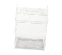 COLLBATH Cage À Oiseaux en Acrylique pour Perroquets Récipient Dalimentation pour Perroquets avec Bords De Sécurité Flux Dair Uniforme pour Cacatoès