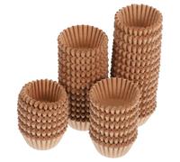 COLLBATH Caissettes mini muffins sulfurisé 1000 pièces en papier brun, jetables, rondes, pour cuisson de mini muffins et bonbons, mariage et Pâques