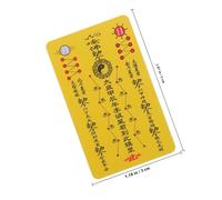 COLLBATH Cartes Amulettes Feng Shui Traditionnelles 10 Pcs 3x5 Cm Papier Décoratif Protection Spirituelle pour Portefeuille Voyage Et Usage Quotidien