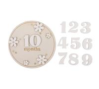 COLLBATH Cartes Mensuelles Surface Lisse et Bords sans Aspérités en Bois pour Bébé Décoration Maison et Diverses Occasions