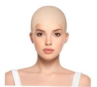 COLLBATH Casquette Chauve Latex Élastique pour Adultes Maquillage Réaliste Accessoire Costume Halloween Théâtre et Cosplay et Facile à Utiliser Couleur Kaki