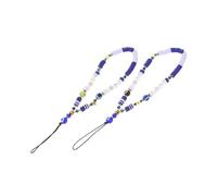 COLLBATH Chaîne Téléphonique Bohème pour Femme, Chaîne de Téléphone Portable DIY Perles en Pâte Polymère, Lot de 2 Pièces, Couleur Multicolore, Style Ethnique, Accessoire Décoratif