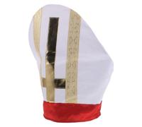 COLLBATH Chapeau de pape : coiffe de déguisement pour adultes - accessoire de costume de clergé catholique pour les fêtes religieuses, la crèche de Noël, les événements religieux et Halloween