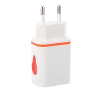 COLLBATH Chargeur de Voyage Mural 2 Ports USB LED Rouge de Goutte d'eau, Adaptateur Secteur 220v Compatible Smartphone, Prise Chargeur Double pour Maison et Voyage