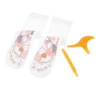 COLLBATH Chaussettes de Massage des Pieds Imprimées avec Outils de Réflexologie, Taille Grosse, Tissu 100% Coton, Stimulation par Acupression, Détente Plantaire pour Usage Domestique