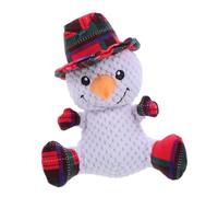 COLLBATH Chien Peluche Bonhomme Couineur Moyenne et Petite à Mâcher Sécurisé pour Chiots Cadeau de Noël Joyeux pour Animaux