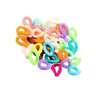 COLLBATH Clips de Liaison Colorés en Plastique 150 Pcs pour Fabrication de Bijoux, Maillons à Crochet Ouverts Polyvalents, Usage Créatif Artisanal, Accessoires Couleur Aléatoire