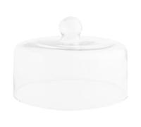 COLLBATH Cloche à Dessert en Verre Transparent, Dôme Rond 18cm | Couvercle Alimentaire sans Plomb, Poignée de Levage Facile, pour Pains et Gâteaux, Vitrine Cuisine
