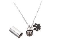 COLLBATH Collier Commémoratif pour Cendres Danimaux De Compagnie Urne pour Chien en Acier Inoxydable Urnes pour Animaux De Compagnie pour Chiens Urne pour Chien pour Cendres