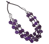 COLLBATH Collier Femme Bois Multi Couches Style avec Perles et Coquillages de Noix de Bijoux Plage pour Élégant et Confortable