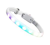 COLLBATH Collier LED pour Animaux De Compagnie Collier LED pour Chien Visibilité Nocturne Rechargeable par USB pour Plus De Sécurité