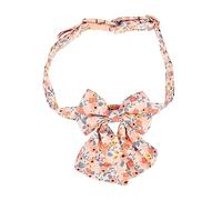 COLLBATH Collier pour Animaux de Compagnie Collier Chaton Colliers Buster pour Chiens Colliers de Chien de Base Dog Collar collerette Chat arcs de Chien Collier de Chien Pur Coton Orange